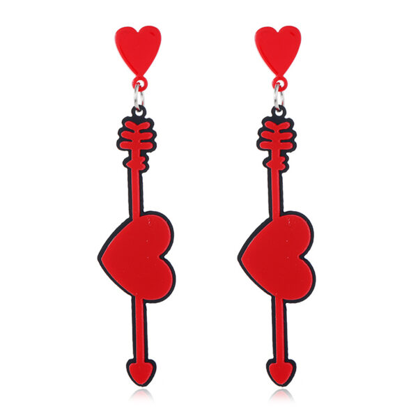 Wholesale  States new fashion Valentine's Day earrings acrylic heart letters love confession lovers earrings tide