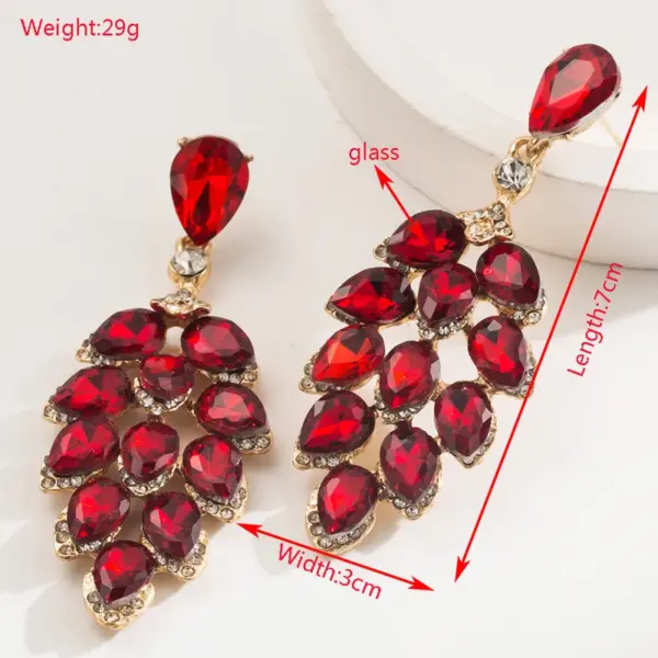 Wholesale 1 Pair Casual Elegant Classic Style Pentagram American Flag Leopard Inlay Alloy Rhinestones Drop Earrings