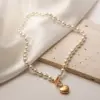 Wholesale PVD Coated Heart Shape 304 Stainless Steel Simple Style Commute Waterproof Non Tarnish 304 Stainless Steel Pendant Necklace