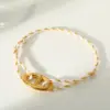 Wholesale Irregular Pattern Women’s Bracelets With PVD Coated 18K Real Gold Plated Finish On 303 Stainless Steel