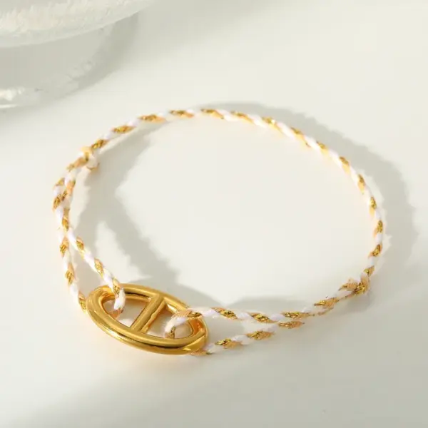 Wholesale Irregular Pattern Women’s Bracelets With PVD Coated 18K Real Gold Plated Finish On 303 Stainless Steel