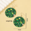 oly-7110e02554eb2545c396f5a3f30d82b5 Wholesale St. Parkrit Festival Earrings Europe and America Ireland Popular Creative Personality Lucky Grass Pineapple House Earrings