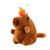 Wholesale Creative Cartoon Plush Persimmon Capibala Wagging Tail Keychain Capybara Doll Backpack Pendant Small Gift