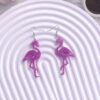oly-7124622f9739542780c40719269a23ed Wholesale earrings glitter acrylic pink Valentine's Day fun cute Flamingo earrings