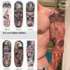 Wholesale Waterproof Full Sleeve American Independence Day Tattoo Sticker Men's Floral Arm Design Party Flag Patriotic Body Art Decal