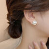 oly-71352b39f802f60ee4b6c59e36dd8a60 Wholesale S925 Silver Needle Light Luxury Niche Camellia Earrings Women's Trendy Cold Style High-end Fashion French Flower Ear Jewelry
