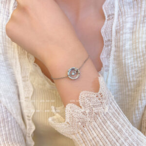 S624 silver-simple and high-end zircon bracelet