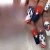 Wholesale Nail Stickers American Independence Day Elements Statue Of Liberty Stars And Stripes Eagle Head Nail Adhesive Stickers