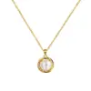 Wholesale Spiral Pendant Necklace For Women With Imitation Pearl And Rhinestones On A Cable Chain