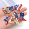 Wholesale American Independence Day Flag Alloy Jewelry DIY Pendant Earrings Necklace Boots Wings Pentagram Oil Drop Zinc Material