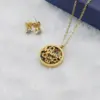 Wholesale Jewelry Fashion Round Letter Flower 304 Stainless Steel Zircon 18K Gold Plated Hollow Out Stainless Steel Jewelry Sets