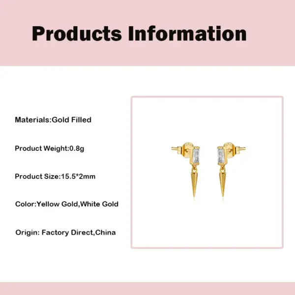 Wholesale 1 Pair IG Style Basic Classic Style Geometric Plating Copper Zircon Ear Studs