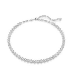 White diamond bubble roman necklace