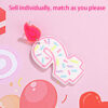 Wholesale acrylic earrings fashion personality design single number 0-7 donut birthday candle earrings