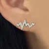 Wholesale 1 Pair Romantic Sweet Streetwear Geometric Inlay Copper Zircon 18K Gold Plated K Gold Plated Silver Plated Copper Earrings