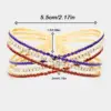 Wholesale National Flag Wristband With Claw Setting, Copper Material, Golden Plated Water Plating, Rhinestones Inlay, 0.03µm Plating Thickness