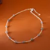 Wholesale Fashionable Luxury Grey Moonstone Necklace For Women Unique Design Silver Fragments Elegant High-End Clavicle Chain Accessory