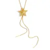 Wholesale New Design High-End Stainless Steel 18K Gold Plated Star Pull-Out Necklace For Women Elegant Jewelry