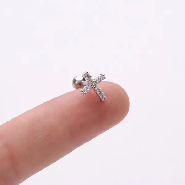 oly-719431708495a75cc0d9d1263411771f Wholesale Copper Ear Cartilage Rings & Studs Flower Waterproof Non Tarnish Surgical Steel Women'S