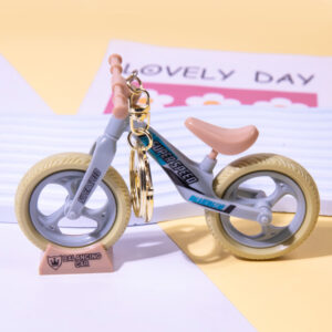 Beige-bicycle / Golden Lobster clasp