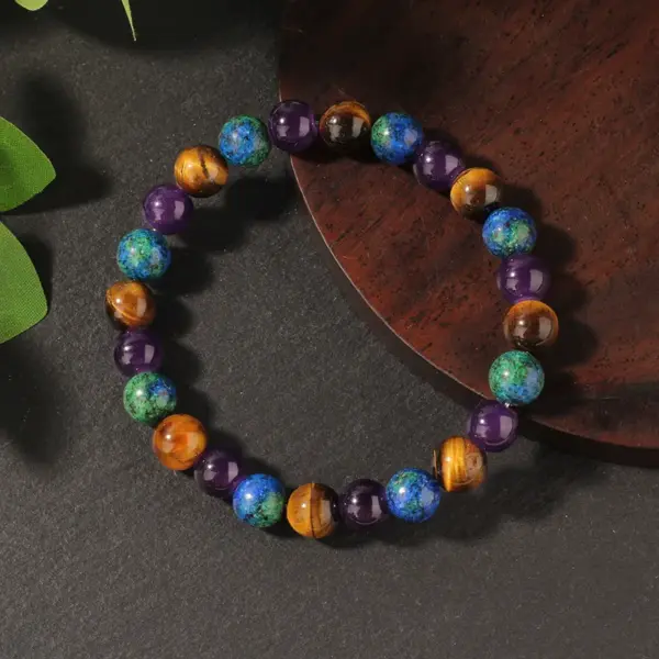 Wholesale Explosive Bracelet Tiger Eye Lapis Lazuite Amethyst Bracelet Fortune Ins Series Natural Stone Jewelry