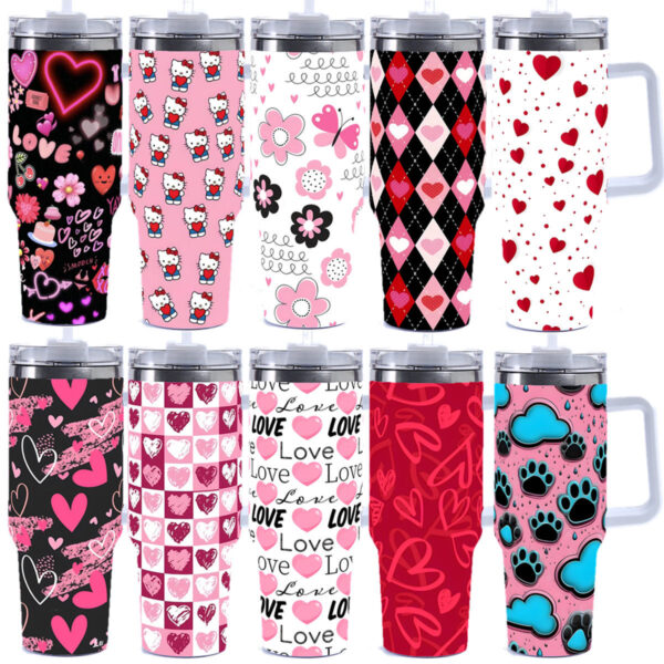 oly-71af7d211b3a355992441d9c83eaeb6c Wholesale car cup love valentine's day ice bully cup gift tumbler 40oz large capacity ladies thermos cup