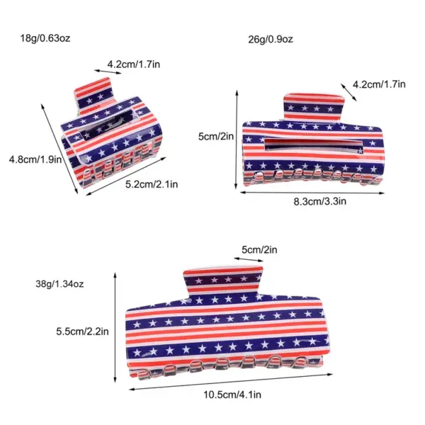 oly-71b0695e4cc2f052cab5288ae8eff612 Wholesale Retro Simple Style Women's American Flag Acrylic Hair Claws