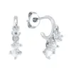 Wholesale Simple Style C Shape Gold Plated Copper Zircon Ear Studs