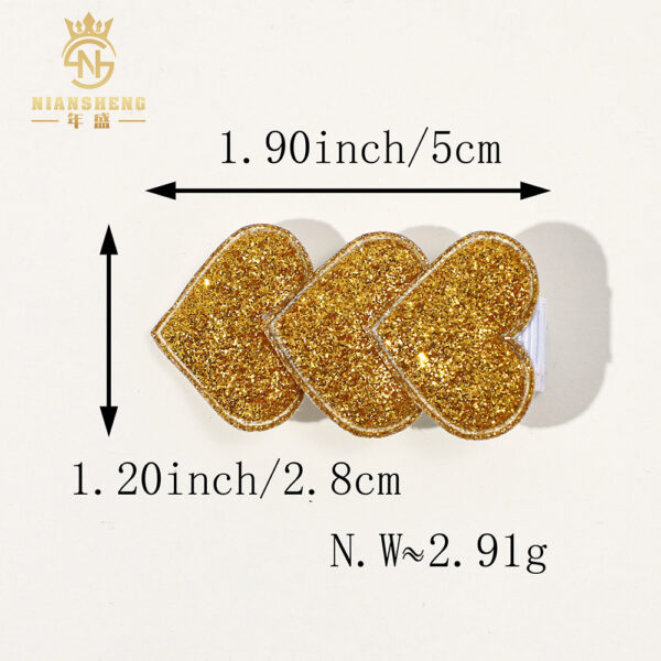 Wholesale  powder Valentine's Day love children's hair clip baby all-inclusive clip girls side clip in stock