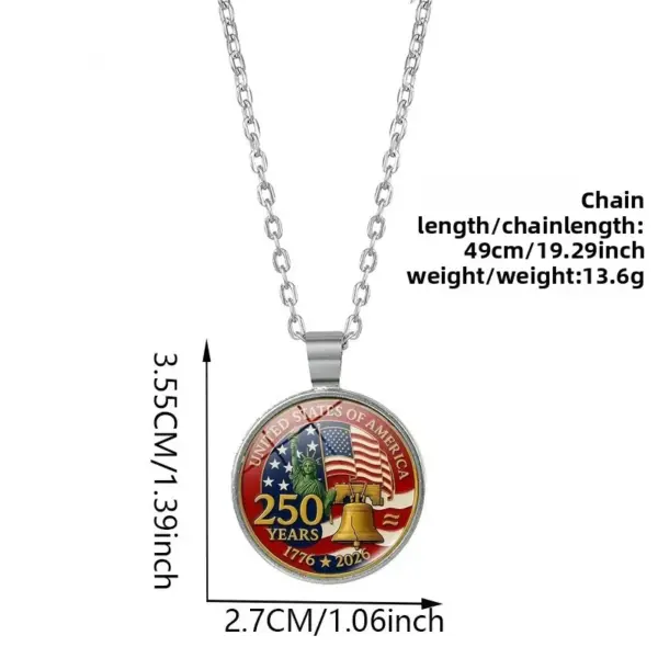 Wholesale American Flag Necklace In Simple Style Featuring Electroplated Bronze Alloy Pendant For Unisex