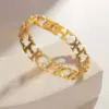 oly-71e157ff6f17b6133597f128de887d6c Wholesale Ion Plating (IP) Real Gold Plated 18K Gold Letter 304 Stainless Steel Elegant Luxurious Modern Style Waterproof Non Tarnish Jewelry Set