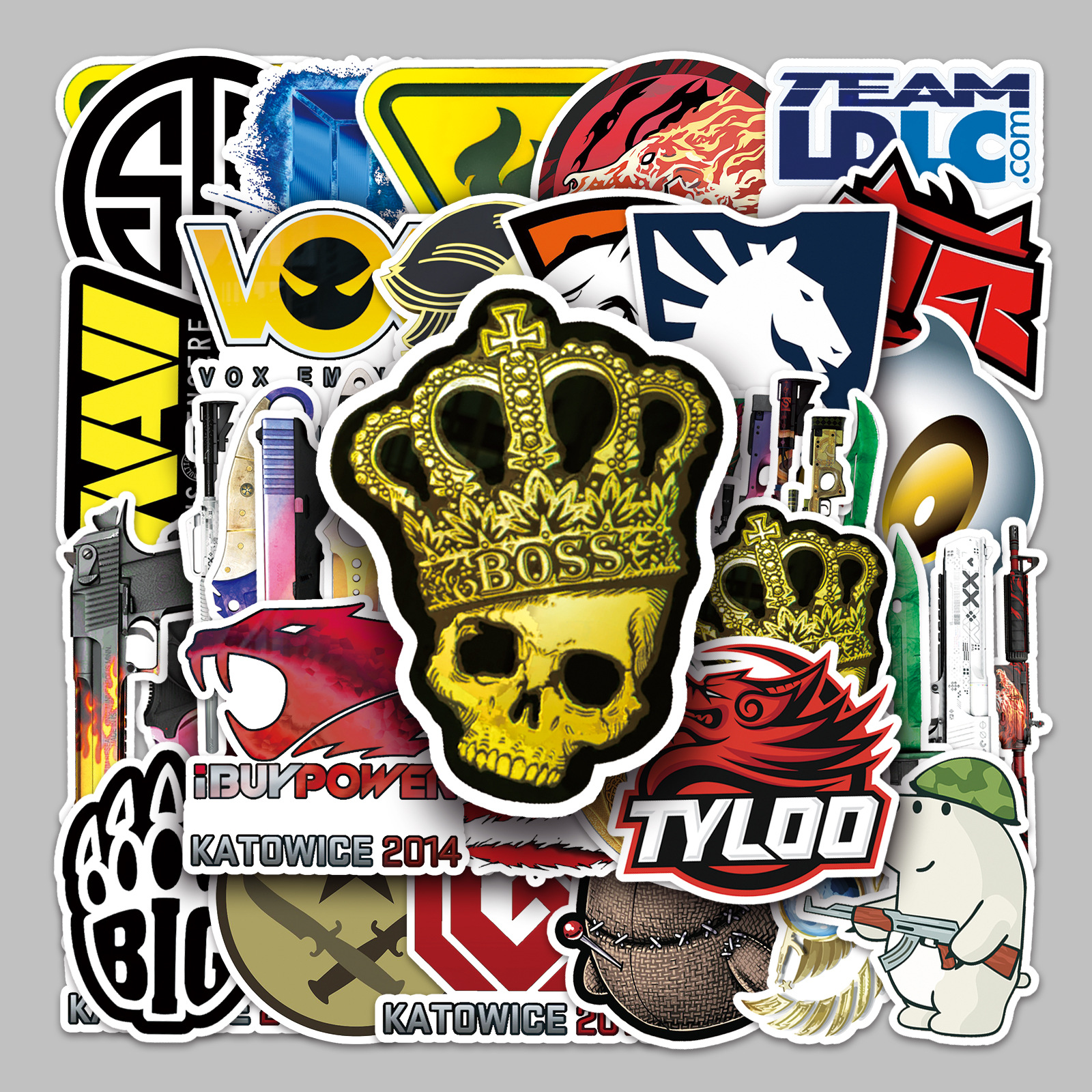 Wholesale 52 new CSGO game luggage stickers waterproof graffiti stickers scooter computer tablet cartoon decoration