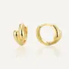 Wholesale Copper Solid Color Rack Plated Artificial Pearls 18K Gold Plated Retro Shiny Earrings