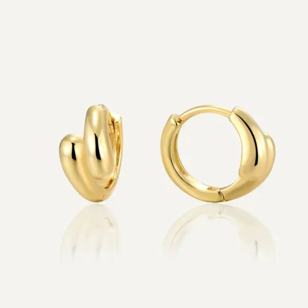 Wholesale Copper Solid Color Rack Plated Artificial Pearls 18K Gold Plated Retro Shiny Earrings