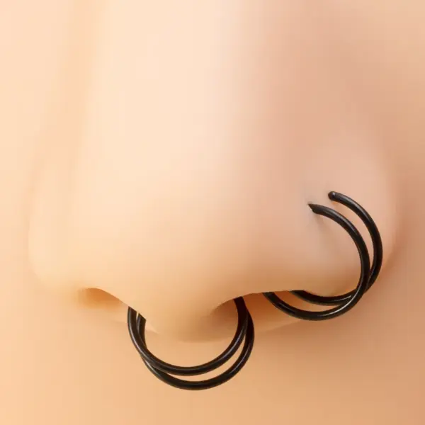 Wholesale Simple Style Solid Color Stainless Steel Plating Nose Ring 1 Piece Nose Pin