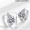 Wholesale Geometric Earrings For Women With Claw Setting, Copper Base, White K Water Plating, And Zircon Inlay
