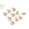 oly-722a1c83f936930c6df5597e533797ac Wholesale 18K Gold Plated Copper Color Retention Zircon Round Birthstone Pendant DIY Jewelry Geometric Water Plated Imitation Gold