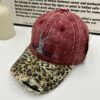 oly-72464009edb3bab64035c5f8fc314b60 Wholesale Vintage Leopard Sweet Cool Rhinestone Letter Cap Women's Sanding Old Big Head Face Small Shade Baseball