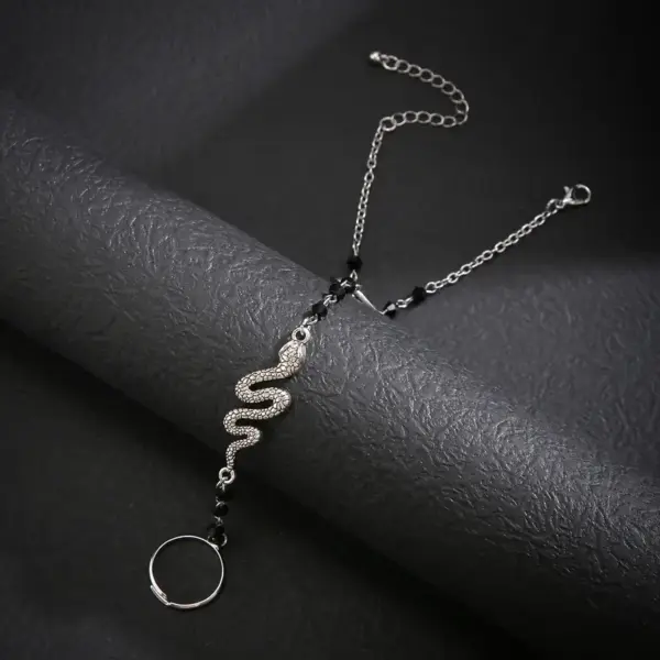 Wholesale Rhombus Waterproof Non Tarnish Women's Bracelets With PVD Coated 304 Stainless Steel And White K Plated Resin Inlay, Micro Thin Chain