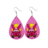 Wholesale arrival St. parcret festival leather earrings Easter white rabbit leather earrings