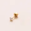 Wholesale 1 Piece 316L Stainless Steel Zircon Ear Cartilage Rings & Studs Geometric Round Waterproof Non Tarnish Surgical Steel Unisex