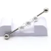 Wholesale 1 Piece Ear Cartilage Rings & Studs Retro Moon Skull Grimace Stainless Steel Alloy Copper Plating Inlay Rhinestones