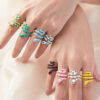 oly-729beeffb0a8ff259cad4e9059013dd1 Wholesale Bohemian style color oil drop snake copper ring ins sweet cool girl open finger ring color retention in stock supply