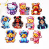 Wholesale loose powder cartoon nurse rabbit bear jewelry acrylic pin DIY patch accessories