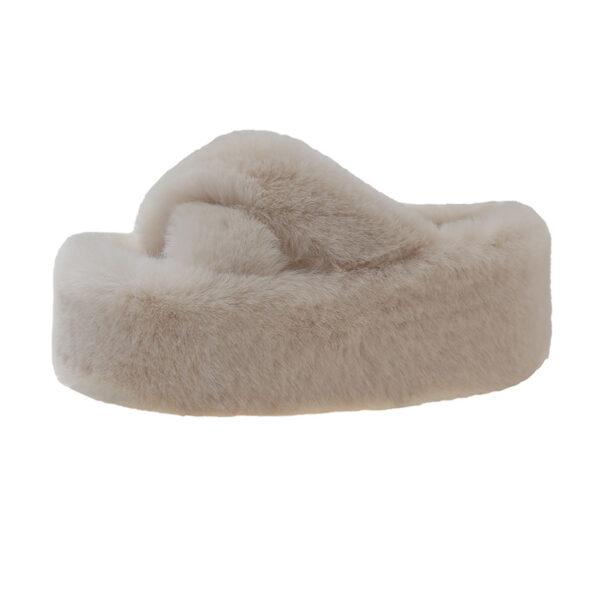 oly-72a2cba13f91fd15b7d7dd03862de055 Wholesale Thick bottom round head cross Mao Mao women's slippers warm indoor fashion thickened cotton slippers