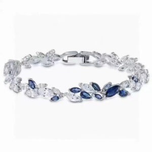 Blue bamboo bracelet
