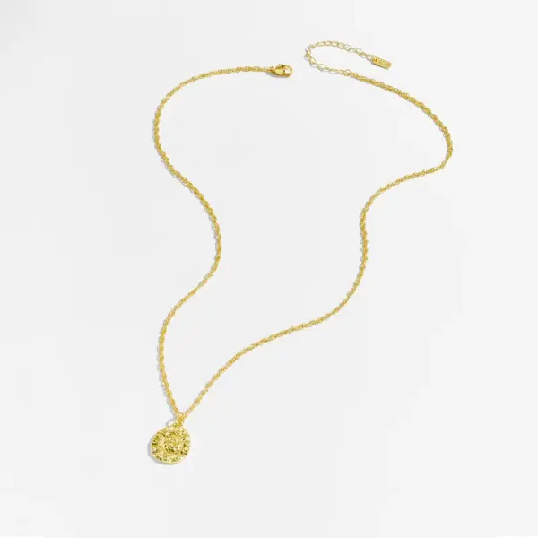 Wholesale Light Luxury Style 18K Gold Plated Zircon Texture Cross Pendant Necklace Retro Versatile Daily Classic Collarbone Chain