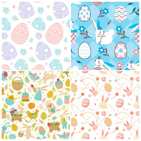 Wholesale 12 sheets/pack of Easter egg rabbit decoration hand account personalized DIY background material paper