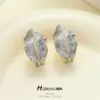 Wholesale Feather Stud Earrings For Women With Copper And 925 Sterling Silver Posts In Multicolor