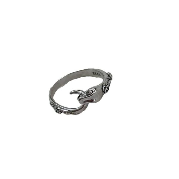 oly-72de55fe274367a05a66611d93273741 Wholesale Snake Swamp Trick Retro silver Diablo High-end Valentine's Day Gift Men's and Women's Hand Ornaments Trendy Men's Personality Snake Ring